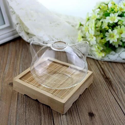 2.75 Inch Cat Ear Glass Vase 3D Contoured Design Desktop Flower Container Nordic Home Wedding Decor in Saudi Arabia