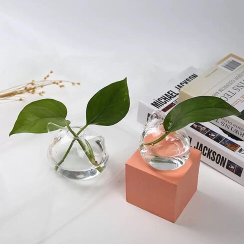 2.75 Inch Cat Ear Glass Vase 3D Contoured Design Desktop Flower Container Nordic Home Wedding Decor in Saudi Arabia