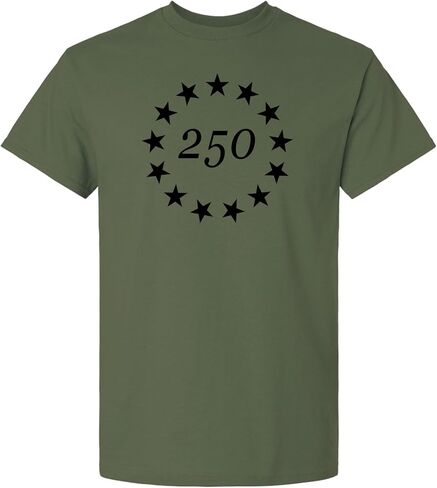 250 Anniversary USA T Shirt Betsy Ross Flag Shirts for Men 100% Cotton in Saudi Arabia