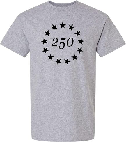 250 Anniversary USA T Shirt Betsy Ross Flag Shirts for Men 100% Cotton in Saudi Arabia