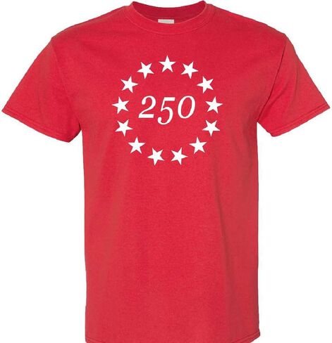 250 Anniversary USA T Shirt Betsy Ross Flag Shirts for Men 100% Cotton in Saudi Arabia