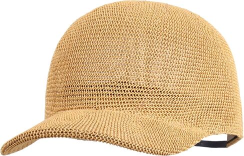 Unisex Adults Paper-Blended Fabric Woven Visor Sunhat Summer Baseball Cap in Saudi Arabia