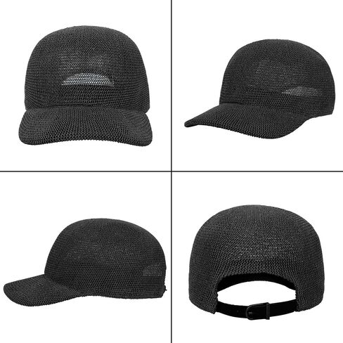 Unisex Adults Paper-Blended Fabric Woven Visor Sunhat Summer Baseball Cap in Saudi Arabia