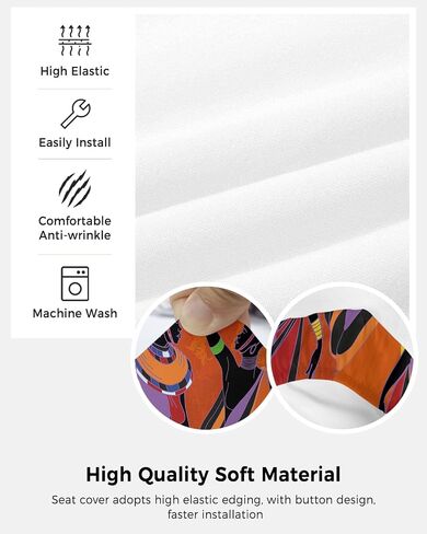 African Women 2 Pieces Computer Office Chair Covers Set,Stretchable Desk Rotating Chair Seat Cushion Slipcover Decorative Protectors Back Cover Tribal Ethnic Bohemian Native American Indian Orange in Saudi Arabia