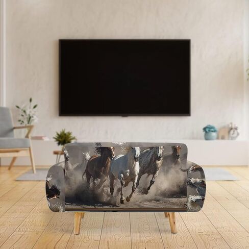 Aztec Horse Couch Covers for 3 Cushion Couch Washable Sofa Slipcovers Dragonfly Sofa Covers Washable Aesthetic Slipcovers with Elastic and Non Skid Foam in Saudi Arabia