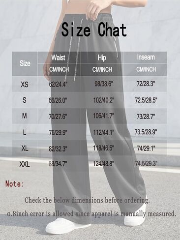 Women's Wide Leg Pants Casual Loose Fit Drawstring Elastic Waist Soft Breathable Fabric in Kuwait