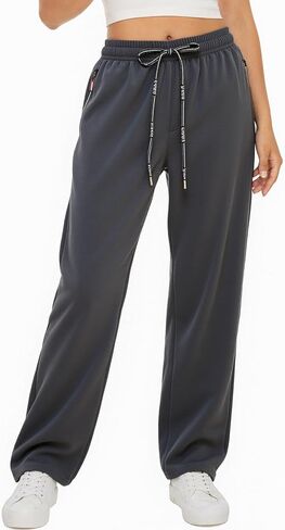 Women's Wide Leg Pants Casual Loose Fit Drawstring Elastic Waist Soft Breathable Fabric in Kuwait