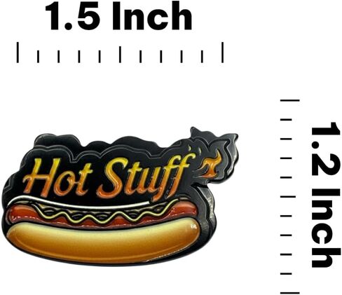 Hotdog Soft Enamel Lapel Pin – Food Snack Brooch Accessory for Jackets, Bags, Hats and Crafts in Saudi Arabia