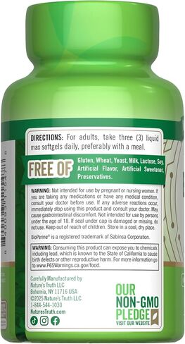 Nature's Truth Brain Up Softgels | 60 Count | with L-Theanine, Bacopa, B-12 & MCT | Non-GMO and Gluten Free Supplement in Saudi Arabia