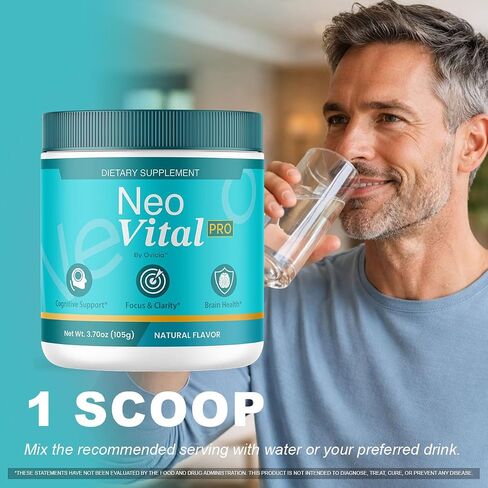 Neo Vital - Official NeoVital Powder Advanced Premium Formula with All Natural Ingredients Maximum Strength, Neo Vital Memory Powder for Brain Health Wellness, 60 Servings for 1 Month in Saudi Arabia