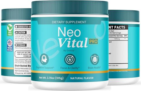 Neo Vital - Official NeoVital Powder Advanced Premium Formula with All Natural Ingredients Maximum Strength, Neo Vital Memory Powder for Brain Health Wellness, 60 Servings for 1 Month in Saudi Arabia