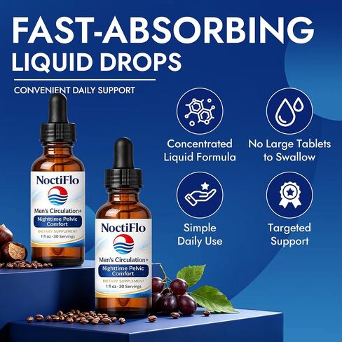 Noctiflo Flow Support Drops for Men, 1 fl oz in Saudi Arabia