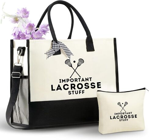 هدايا InnoBeta Lacrosse للفتيات، حقيبة حمل لاكروس مع سحاب إغلاق علوي وحزام كتف in Kuwait