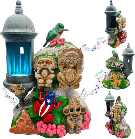 Limited Edition Puerto Rico Souvenirs, El Morro Garita Lamp with Coqui Sound & Boricua Taíno Zemis Atabey, Yúcahu, Behique, Moon Goddess, Puerto Rican Tody & Puerto Rican Indoor Figurine Lamps in Kuwait