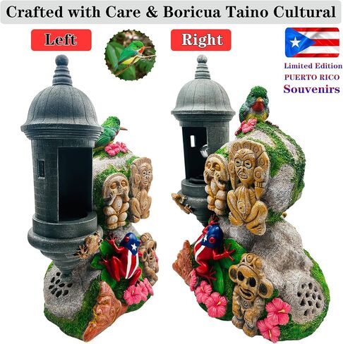 Limited Edition Puerto Rico Souvenirs, El Morro Garita Lamp with Coqui Sound & Boricua Taíno Zemis Atabey, Yúcahu, Behique, Moon Goddess, Puerto Rican Tody & Puerto Rican Indoor Figurine Lamps in Kuwait