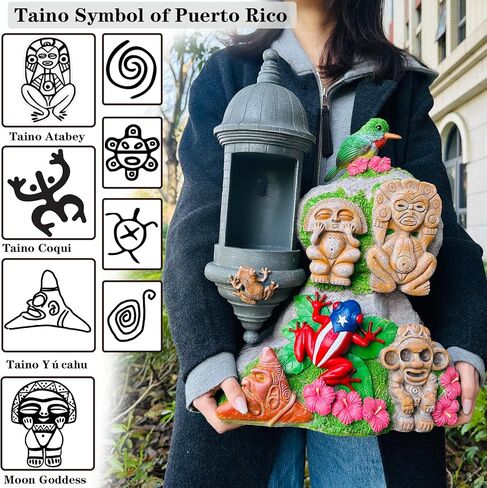 Limited Edition Puerto Rico Souvenirs, El Morro Garita Lamp with Coqui Sound & Boricua Taíno Zemis Atabey, Yúcahu, Behique, Moon Goddess, Puerto Rican Tody & Puerto Rican Indoor Figurine Lamps in Kuwait
