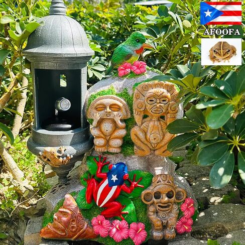 Limited Edition Puerto Rico Souvenirs, El Morro Garita Lamp with Coqui Sound & Boricua Taíno Zemis Atabey, Yúcahu, Behique, Moon Goddess, Puerto Rican Tody & Puerto Rican Indoor Figurine Lamps in Kuwait