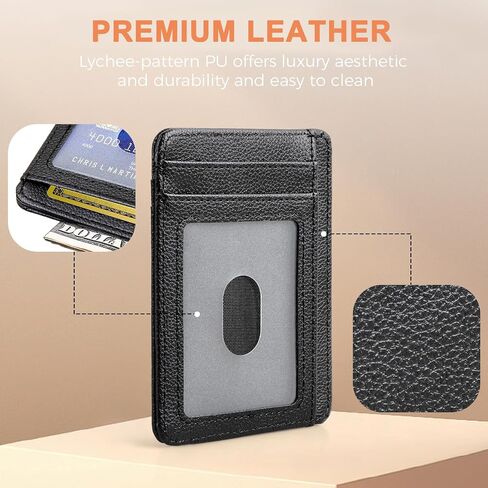 Bat ID Leather Wallet Card Holder for Men with Multiple Card Slots- Minimalist Blocking Front Bat Face Cut-Out Wallet- Dad Son Husband Boyfriend – Valentines Birthday Father’s Day Gift in Saudi Arabia
