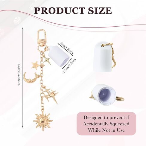 3 Pcs Lip Gloss Keychain for Summer Fridays Lip Balm Portable Lipgloss Keychain Cap for Women in Kuwait