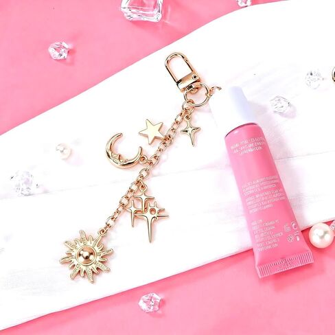 3 Pcs Lip Gloss Keychain for Summer Fridays Lip Balm Portable Lipgloss Keychain Cap for Women in Kuwait