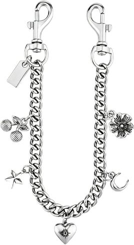 Purse Charms for Handbags, Silver Decorative Bag Chain Keychain, Cute Hanging Ornament Gift for Women in Saudi Arabia