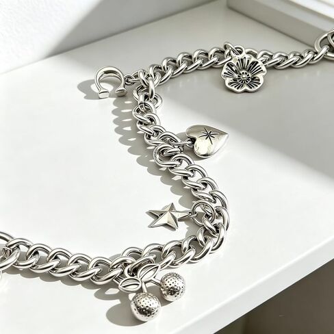 Purse Charms for Handbags, Silver Decorative Bag Chain Keychain, Cute Hanging Ornament Gift for Women in Saudi Arabia