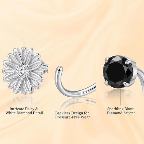 8 Pairs Silver Backless Earrings for Women, Half Hoop Earrings Without Backs, Open Hoop Earrings for Daily Wear and Special Occasions in Saudi Arabia