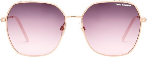 True Religion June’s Dawn Wire Rose Geometric Women's Sunglasses in Kuwait