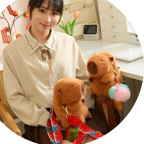 Cute Crossbody & Shoulder Bag Kawaii Fuzzy Animal Zoo for Adults with Lucky pins and Accessories Ita Bag in Saudi Arabia