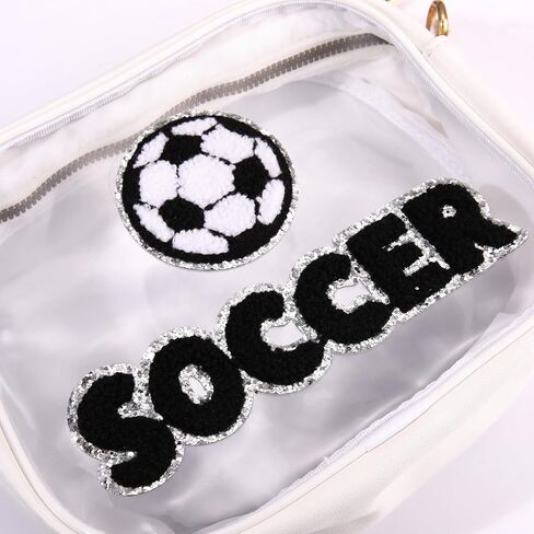Soccer Purse Clear Bag for Stadium Events, Game Day Stadium Approved Clear Crossbody Purse Soccer Mom Essentials Gifts in Saudi Arabia