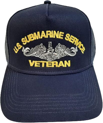 The Patriots Pride Submarine Service Veteran Submarine Ship Boat Baseball Cap Blue Mesh Snapback in Saudi Arabia