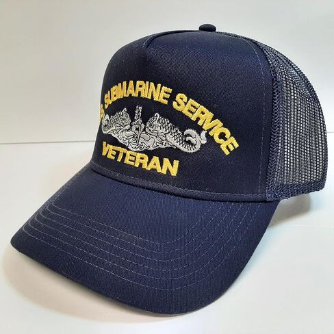 The Patriots Pride Submarine Service Veteran Submarine Ship Boat Baseball Cap Blue Mesh Snapback in Saudi Arabia