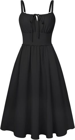 Belle Poque Summer Dress for Women 2026 Sleeveless Sundress Elegant Spaghetti Strap A-line Flowy Wedding Guest Dresses in Kuwait