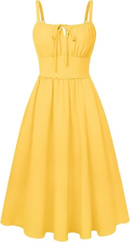Belle Poque Summer Dress for Women 2026 Sleeveless Sundress Elegant Spaghetti Strap A-line Flowy Wedding Guest Dresses in Kuwait