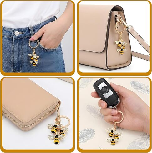 Cute Bumble Bee Key Chain, Honey Bee Key Chain, Llavero De Abeja for Bags, Backpacks, Handbags in Saudi Arabia