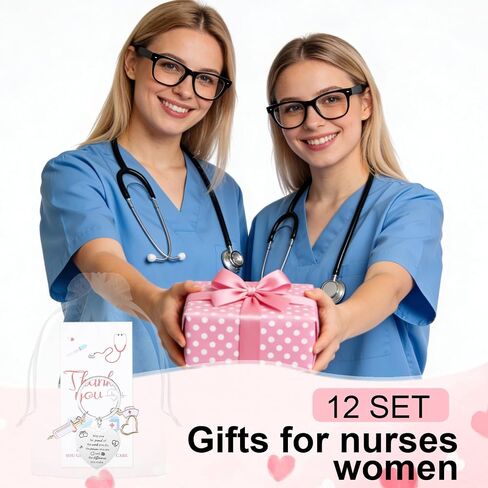 12 Pcs Nurse Week Gifts Set with Heart Nurse Keychain Bulk Thank You Cards, Appreciation Nurses Gift Medical Assistant Gifts for Women Nurses Day Medical Assistant Student Preceptor in Saudi Arabia
