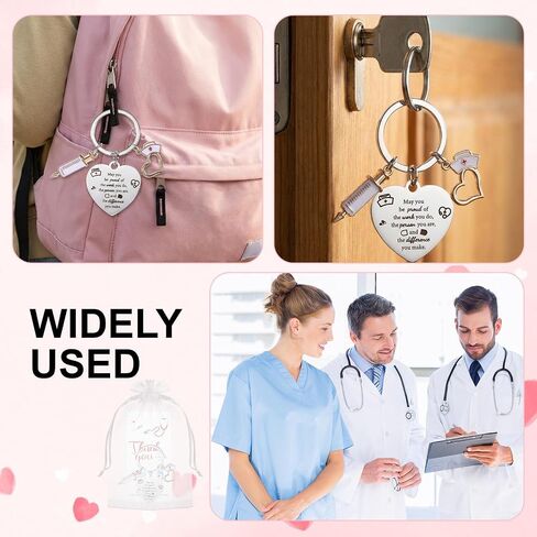 12 Pcs Nurse Week Gifts Set with Heart Nurse Keychain Bulk Thank You Cards, Appreciation Nurses Gift Medical Assistant Gifts for Women Nurses Day Medical Assistant Student Preceptor in Saudi Arabia