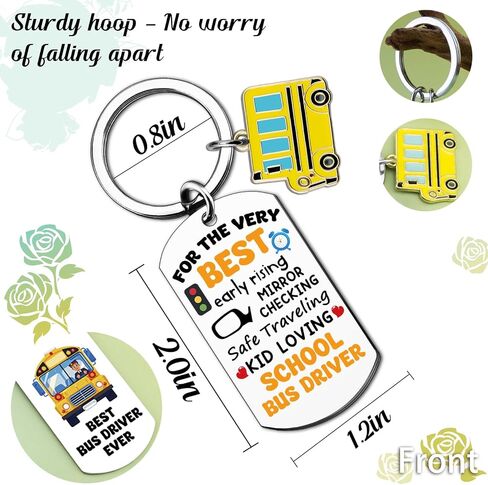Bus Driver Appreciation Gifts For Men Funny School Bus Driver Gifts For Him Thank You Gift Retirement Birthday Christmas Gift Back to School End of Year Thanksgiving Day Keychain in Saudi Arabia