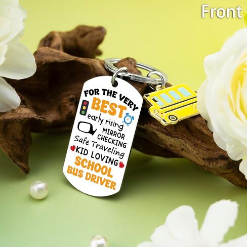 Bus Driver Appreciation Gifts For Men Funny School Bus Driver Gifts For Him Thank You Gift Retirement Birthday Christmas Gift Back to School End of Year Thanksgiving Day Keychain in Saudi Arabia