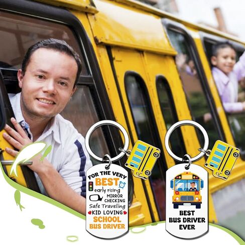 Bus Driver Appreciation Gifts For Men Funny School Bus Driver Gifts For Him Thank You Gift Retirement Birthday Christmas Gift Back to School End of Year Thanksgiving Day Keychain in Saudi Arabia