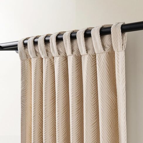 Z Gallerie Kenzo Chenille Curtain 84" Drape for Living Room Windows,1 Panel - Beige in Saudi Arabia