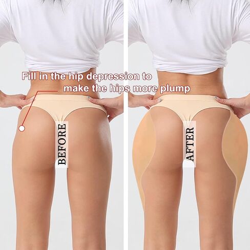 NSSZNUS 2PCS Adhesive Silicone Hip Pads for Women Sticky Butt Pad Realistic Hip Dip Shapewear for an Instant Hourglass Figure in Saudi Arabia