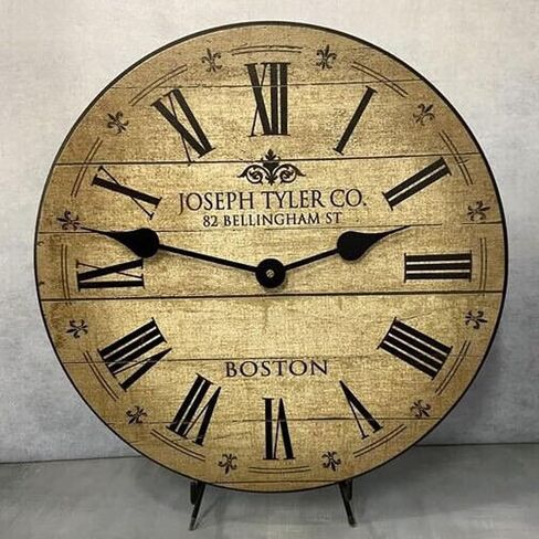 The Big Clock Store Mercantile Wall Clock | Handcrafted in USA | Silent Non-Ticking Mechanism | Beautiful Color | Rustic Decor for Living Room | Battery Operated (10-Inch) in Saudi Arabia
