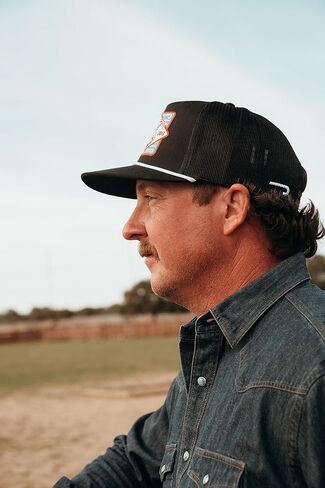 Lazy J Ranch Black & Black Iron Classic Rope Trucker Hat - Adjustable Unisex Country Hats in Saudi Arabia