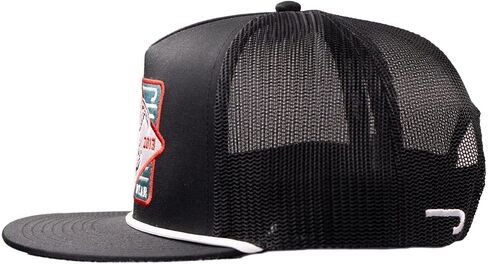 Lazy J Ranch Black & Black Iron Classic Rope Trucker Hat - Adjustable Unisex Country Hats in Saudi Arabia