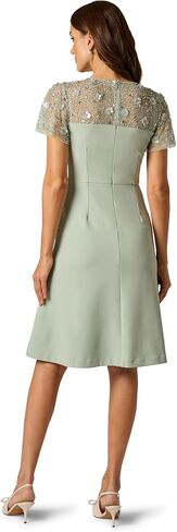 Adrianna Papell Printed Satin Dress in Kuwait