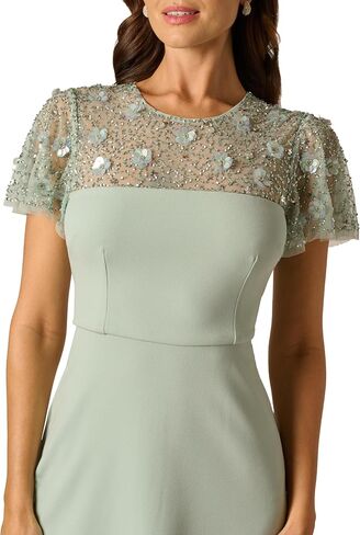 Adrianna Papell Printed Satin Dress in Kuwait