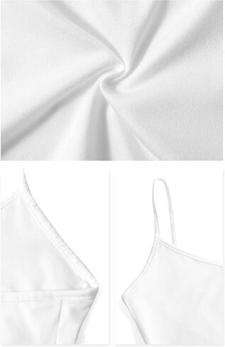 Multi Pack Women's Spaghetti Strap Crop Cami Top, Slim Fit Stretchy Tank in Saudi Arabia