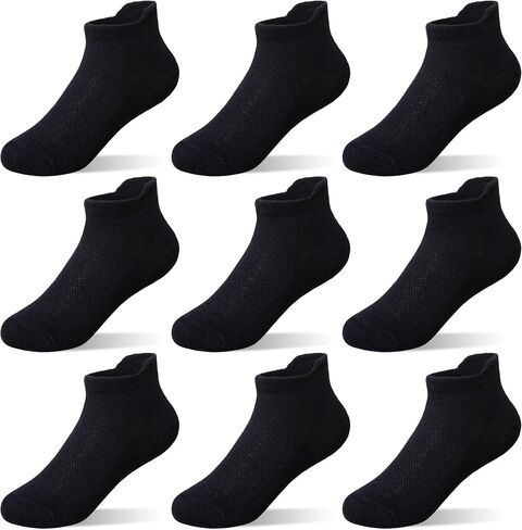 Kids Ankle Socks Low Cut Breathable Mesh Thin Cotton Socks For Little Boys Girls 9 Pairs in Saudi Arabia