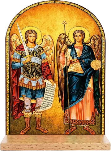 TALPGOD Greek Christian Orthodox Icons of Theotokos Stand Catholic Art Ornament Statue – Acrylic Tabletop Décor for Home Altar & Desk,Christian Gifts for Women & Men in Saudi Arabia